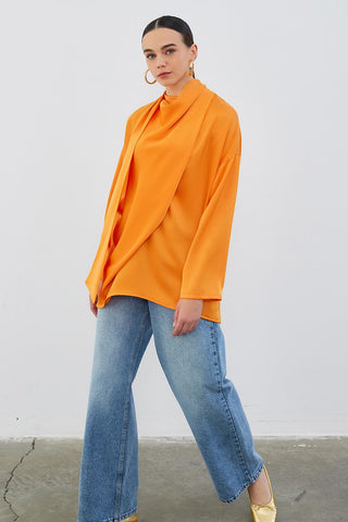 Kuva Satin Scarf Tunic Apricot