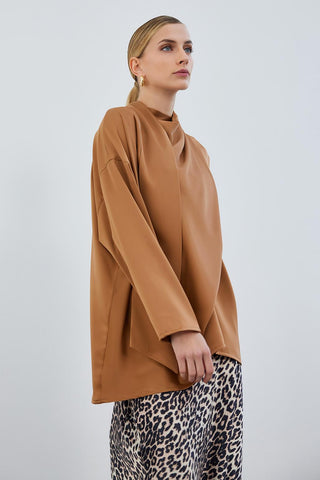 Kuva Satin Scarf Tunic Capuccino
