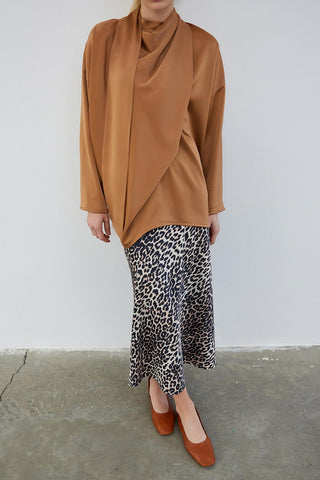 Kuva Satin Scarf Tunic Capuccino