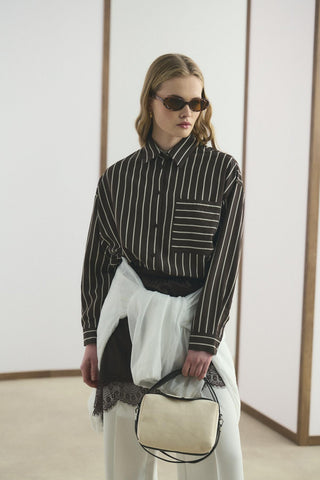 Lace Trim Skirt Lining Brown