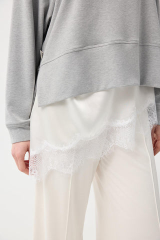 Lace Trim Skirt Lining Ecru