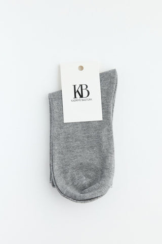 Non-Elastic Crew Socks Grey Melange