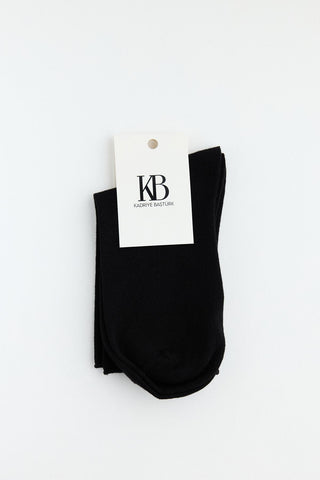 Non-Elastic Crew Socks Black