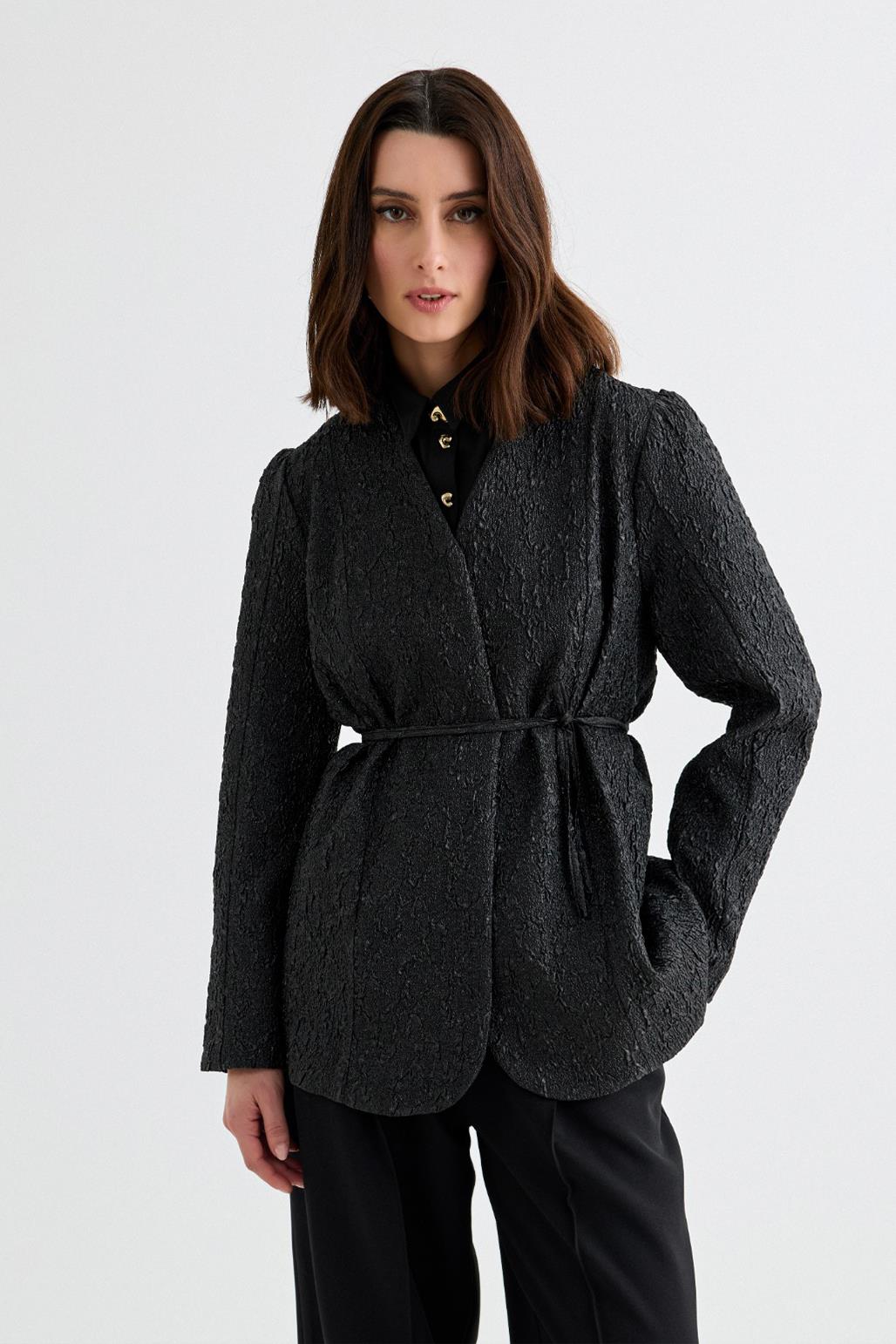 Lenia Jacquard Jacket Black