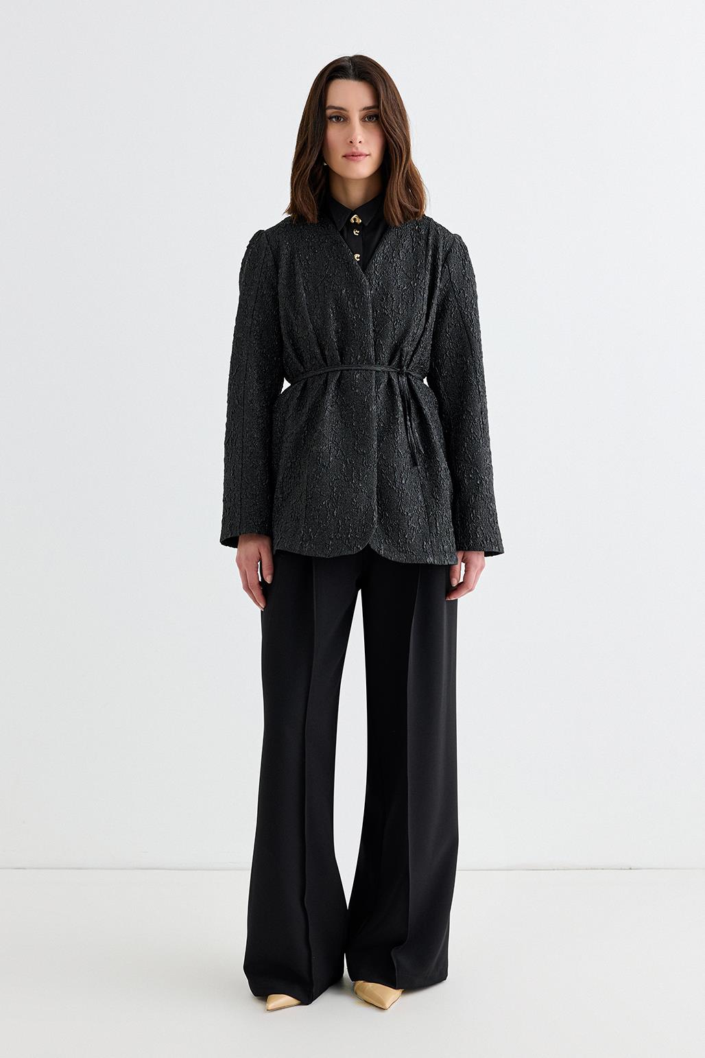 Lenia Jacquard Jacket Black