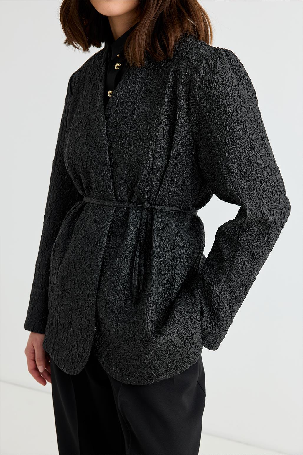 Lenia Jacquard Jacket Black