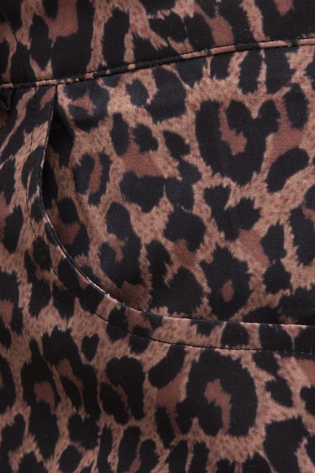 Leopard Print Straight Cut Trousers