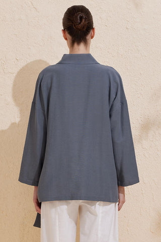 Lexi Wrap Summer Kimono Gray