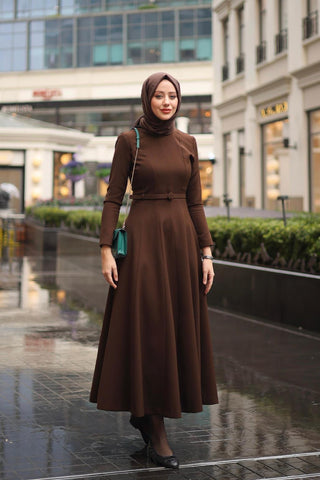 Linda Long Dress Brown