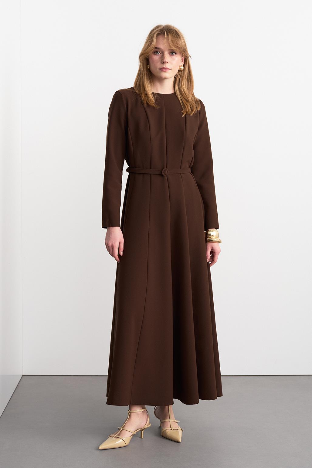 Linda Long Dress Brown