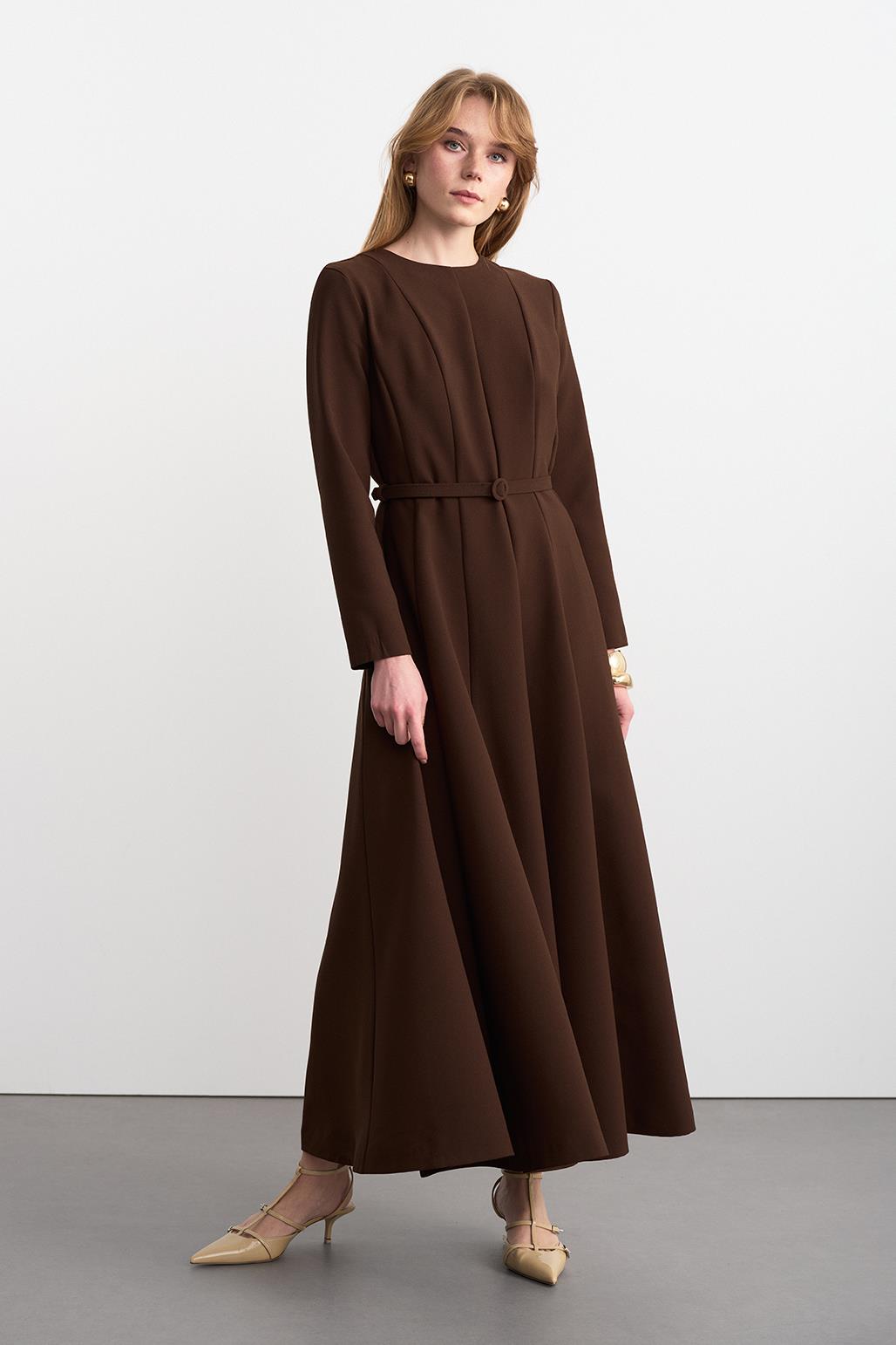 Linda Long Dress Brown