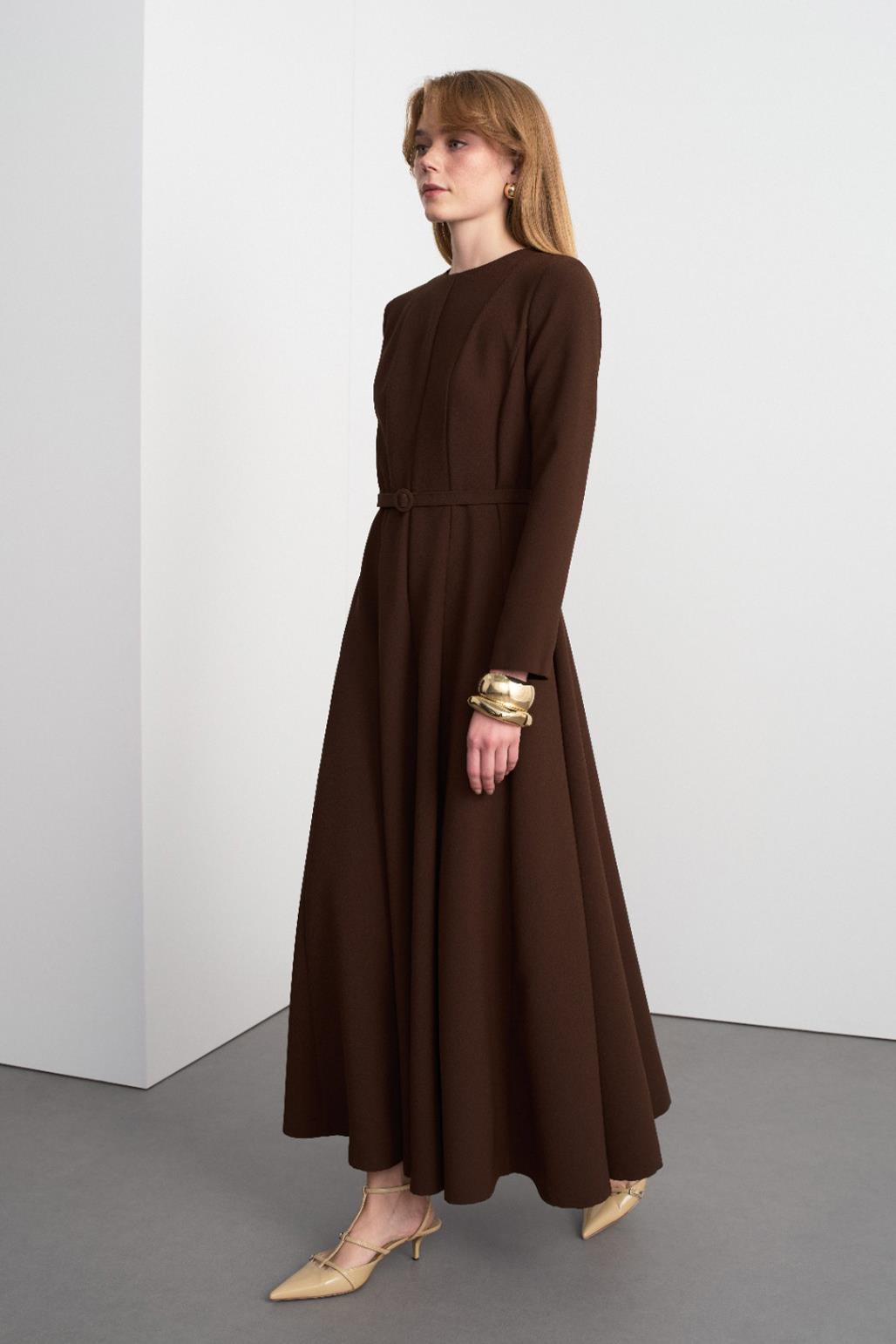 Linda Long Dress Brown