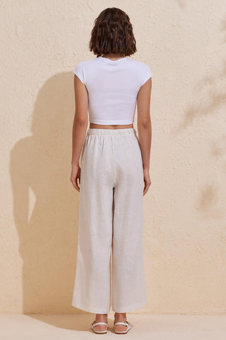 Linen Loose Trousers Ecru