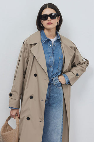 Liona Long Trench Mink