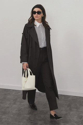 Liona Long Trench Black
