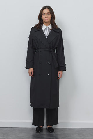 Liona Long Trench Black