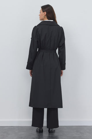 Liona Long Trench Black
