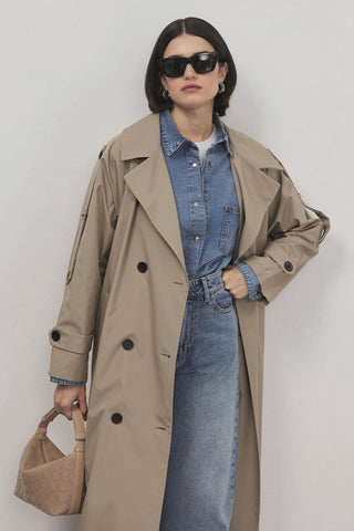 Liona Long Trench Mink