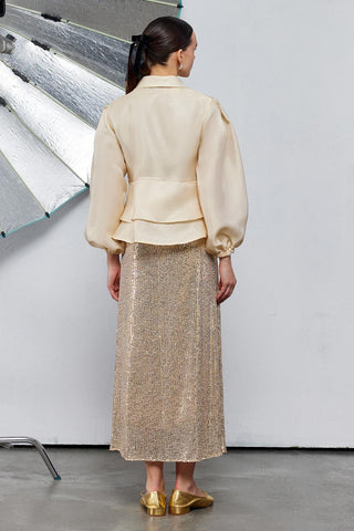 Liva Lace-Up Jacket Cream