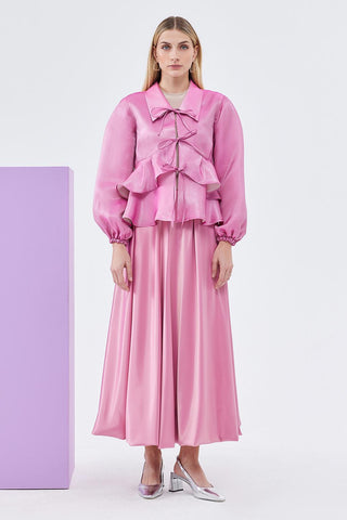 Liva Lace-Up Jacket Pink