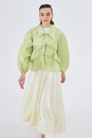 Liva Lace-Up Jacket Green