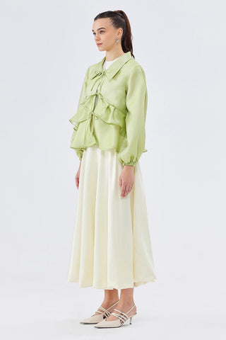 Liva Lace-Up Jacket Green