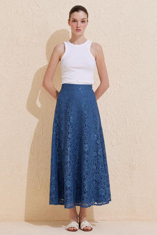 Loi Lace Bell Skirt Ocean