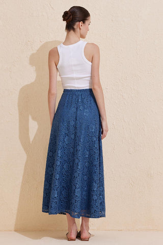 Loi Lace Bell Skirt Ocean