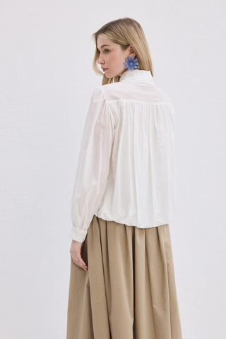 Lora Voile Shirt Ecru