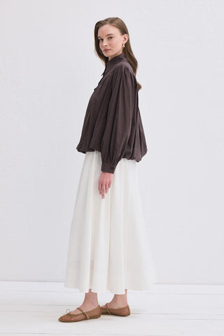 Lora Voile Shirt Brown