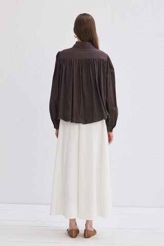 Lora Voile Shirt Brown