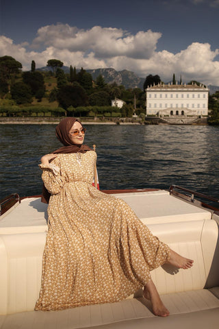 Lou Viscose Maxi Dress Yellow