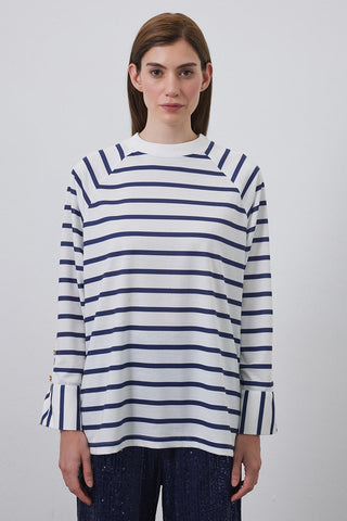 Lova Gold Buttoned Tunic Indigo