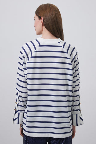 Lova Gold Buttoned Tunic Indigo