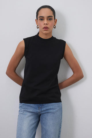 Mara Summer Sleeveless Knitwear Black