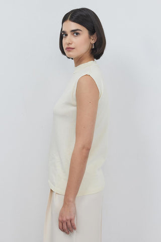 Mara Summer Sleeveless Knitwear Ecru