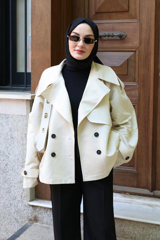 Midi Trench with Epaulet Stone