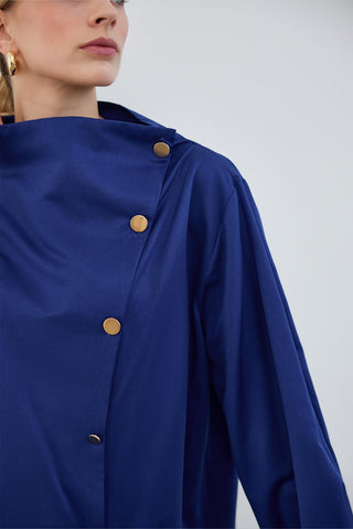 Milana Asymmetric Shirt Sax