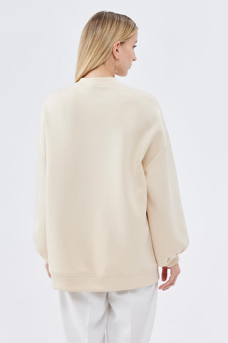 Mima Floral Applique Tunic Bone