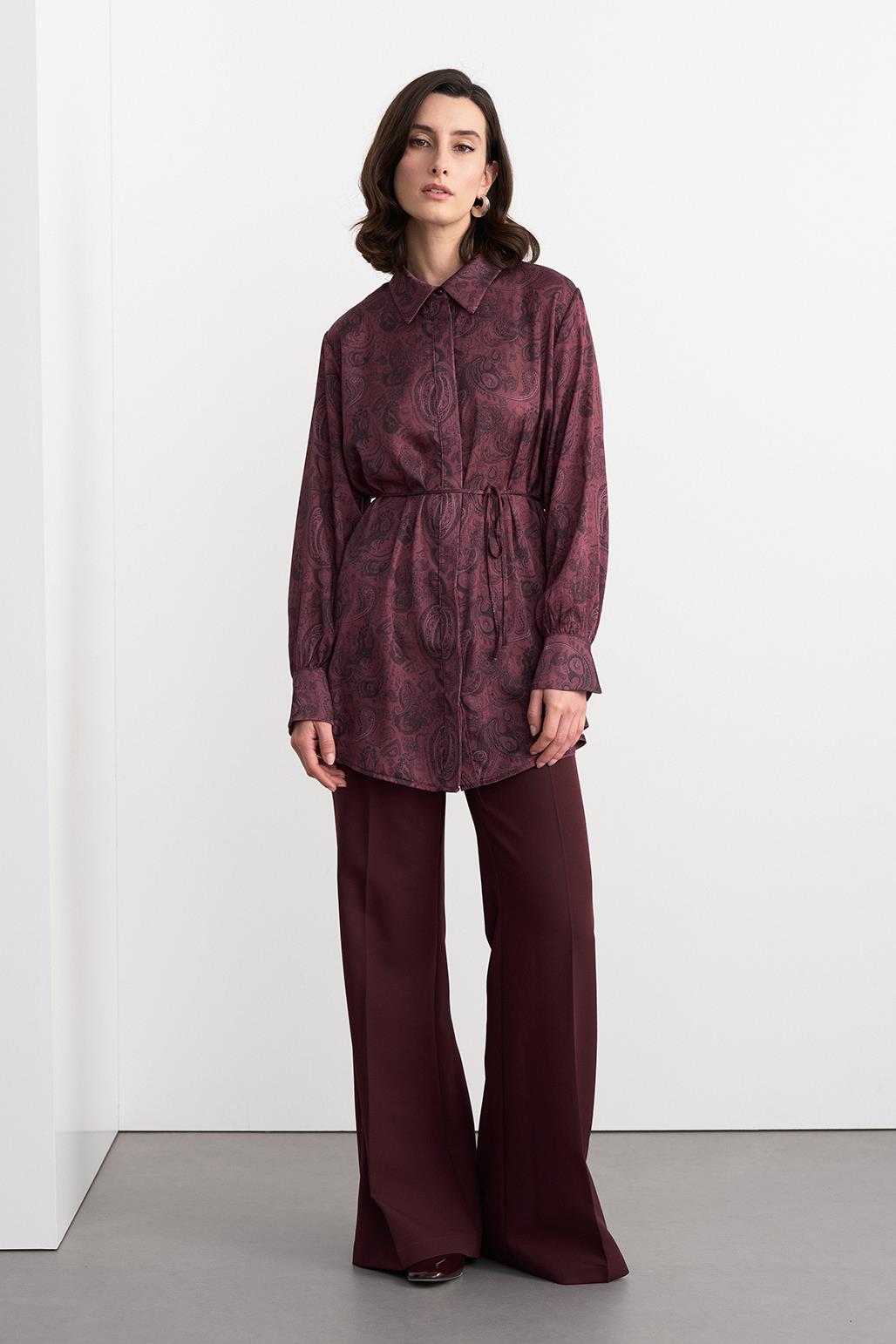 Miri Patterned Shirt Plum