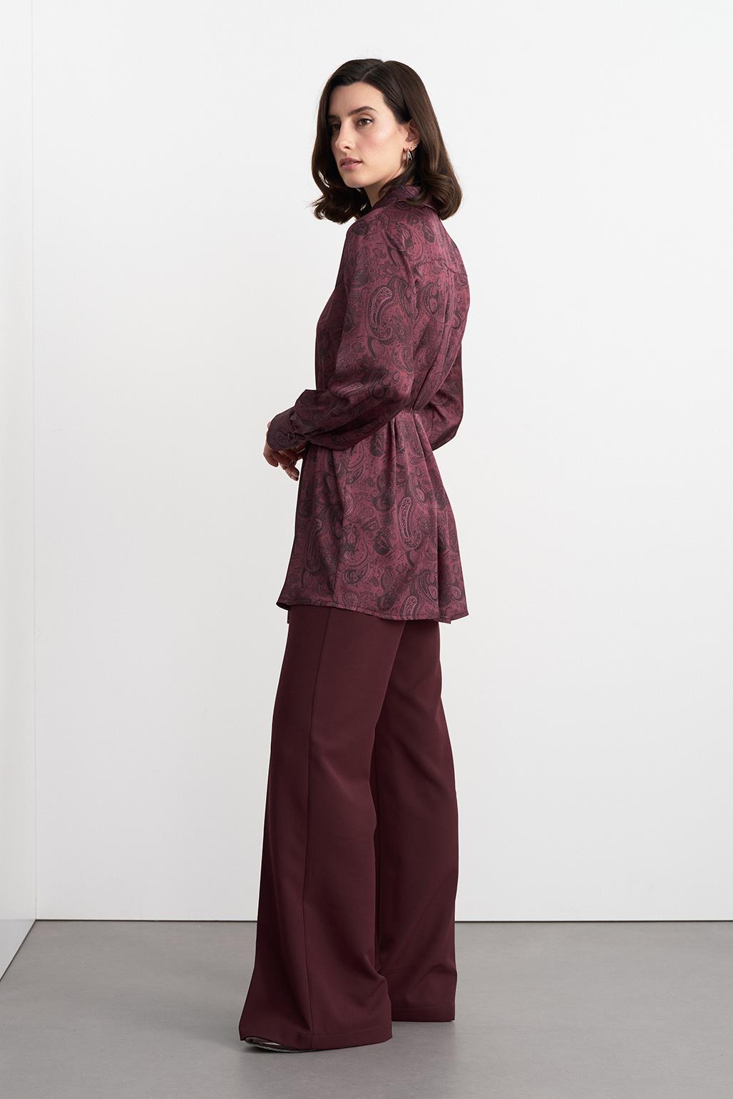 Miri Patterned Shirt Plum