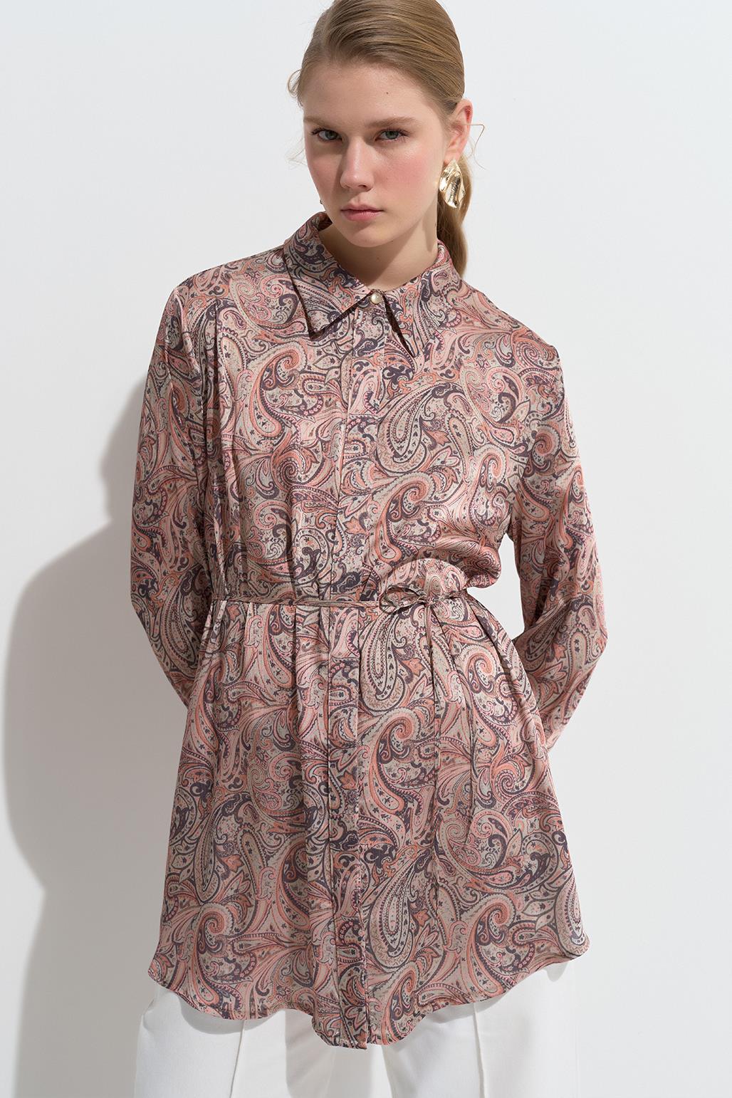 Miri Patterned Shirt Pink