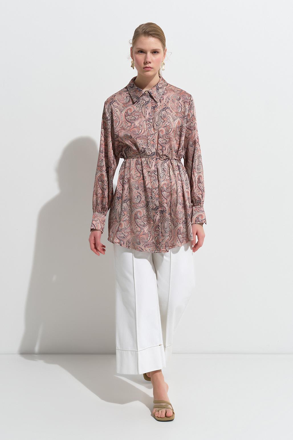 Miri Patterned Shirt Pink