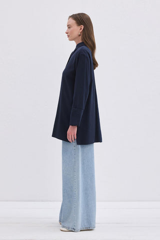 Modal Basic Shirt Navy Blue