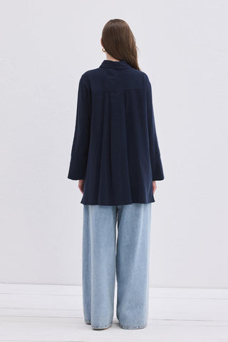 Modal Basic Shirt Navy Blue