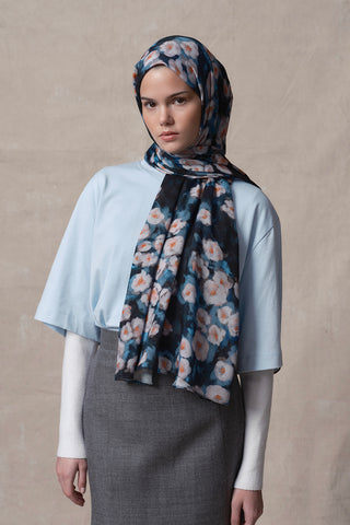 Modal Brush Scarf Soil Blue