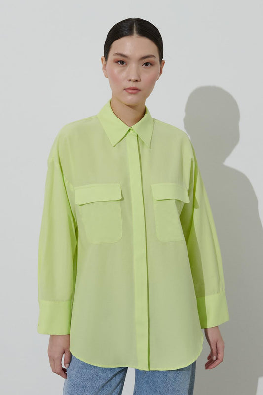 Modal Pocket Shirt Lime