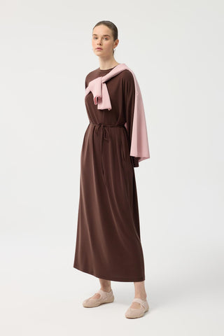 Modal Cupra Dress Brown