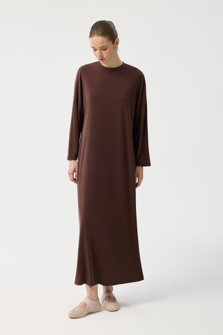 Modal Cupra Dress Brown