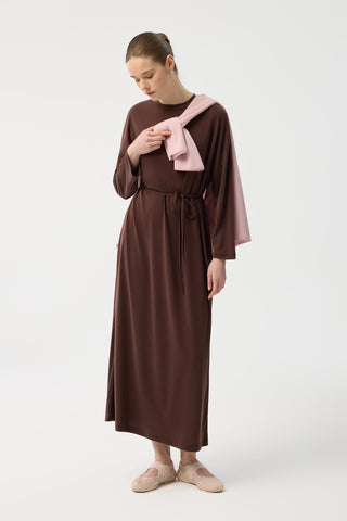 Modal Cupra Dress Brown